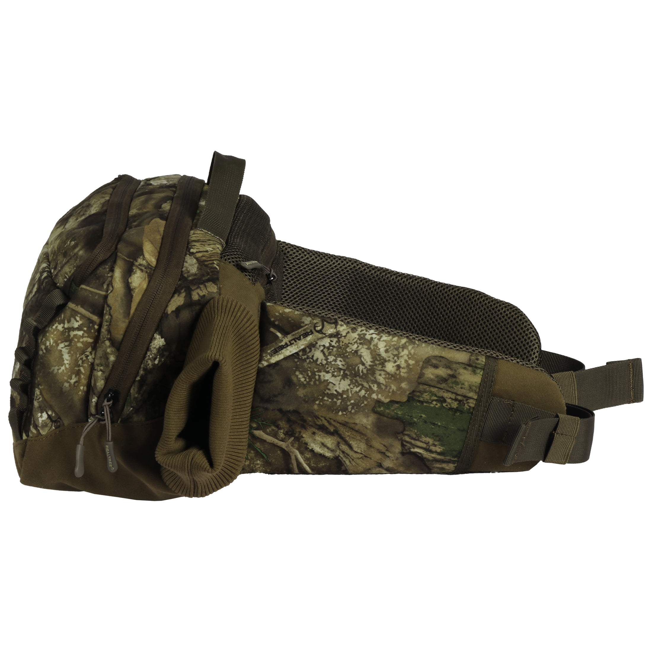 Realtree Hunting Waist pack Bag with Handwarmer Muff and Belt with Buckle, APX Camouflage, One Size
