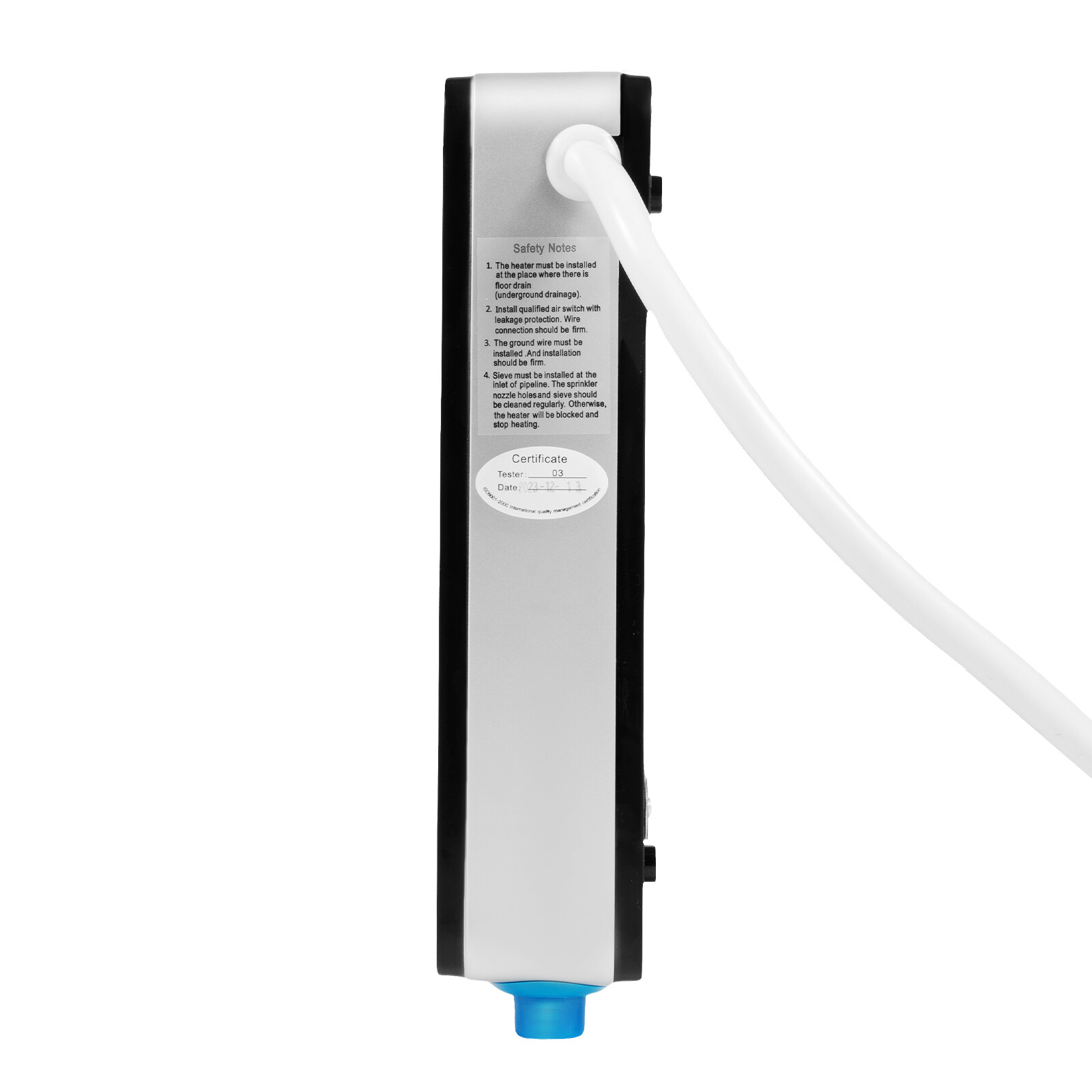 110V Whole House Electric Tankless Instant Water Heater With Shower Head 4500W 10.83*7.2*2.76 inch for Kitchens, Bathrooms, Restaurants, Hotels