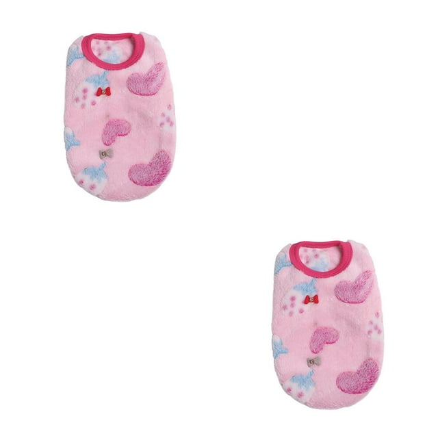 Greeniant Ropa para mascotas Chaleco de terciopelo coralino Chalecos elásticos para mantener el calor con patrones lindos Ropa Cómoda y agradable para la Type2 NO2 Greeniant CBP186678