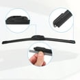 thumbnail image 4 of Juego de 1 par de cuchillas de limpiaparabris delantero ajustadas para Toyota Highlander 2008-2019 en negro, 4 of 6