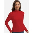 thumbnail image 3 of Women's Turtleneck Long Sleeve Shirts Slim Fitted Lightweight Base Layer Casual Tops, 3 of 6