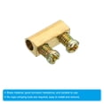 thumbnail image 4 of Abrazadera de cable de acero Uxcell M3 con doble orificio, clips de cable de 3.0 mm con tornillo tono dorado, paquete de 15, 4 of 5