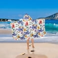 thumbnail image 2 of Yayeee Kids Hooded Towel with Hand Pockets Beach Soft Absorbent Bath Wrap 50 x 23.5 inch, Watercolor Butterfly Pattern, 2 of 5