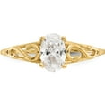 thumbnail image 5 of 14K Yellow Gold Madi K Synthetic White Spinel Ring (Size 5) Made In United States gk278, 5 of 5