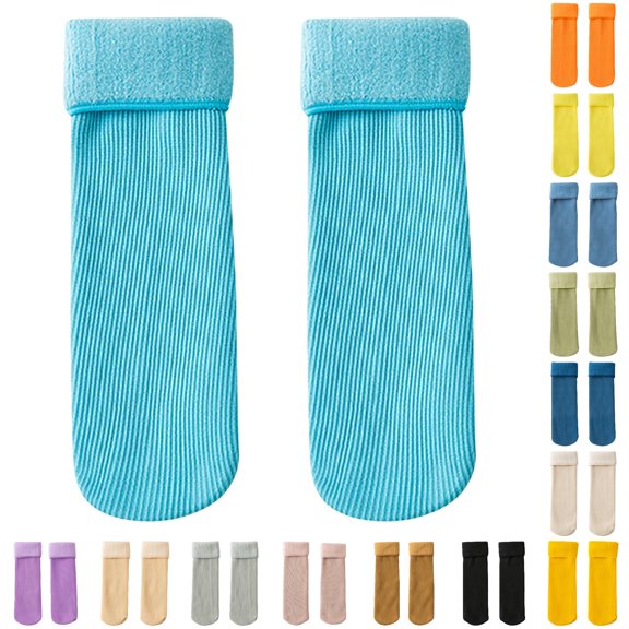 Socks for Kids Fleececozy Soft Velvet Slim Thermal Socks Fleececozy Socks Winter Warm Socks Youth No Show Socks 1-10 years