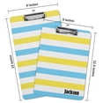 thumbnail image 2 of Printtoo Personalized Clipboard For Students Classroom School and Office Use Hardboard Letter Size w/ Low Profile Clip w/ Free Marker & Eraser,Stripes-9x12.5 Inch, 2 of 8