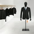 thumbnail image 4 of Fiberglass Male Mannequin Torso Adjustable Height 20" Shoulder Clothing Form, 4 of 19