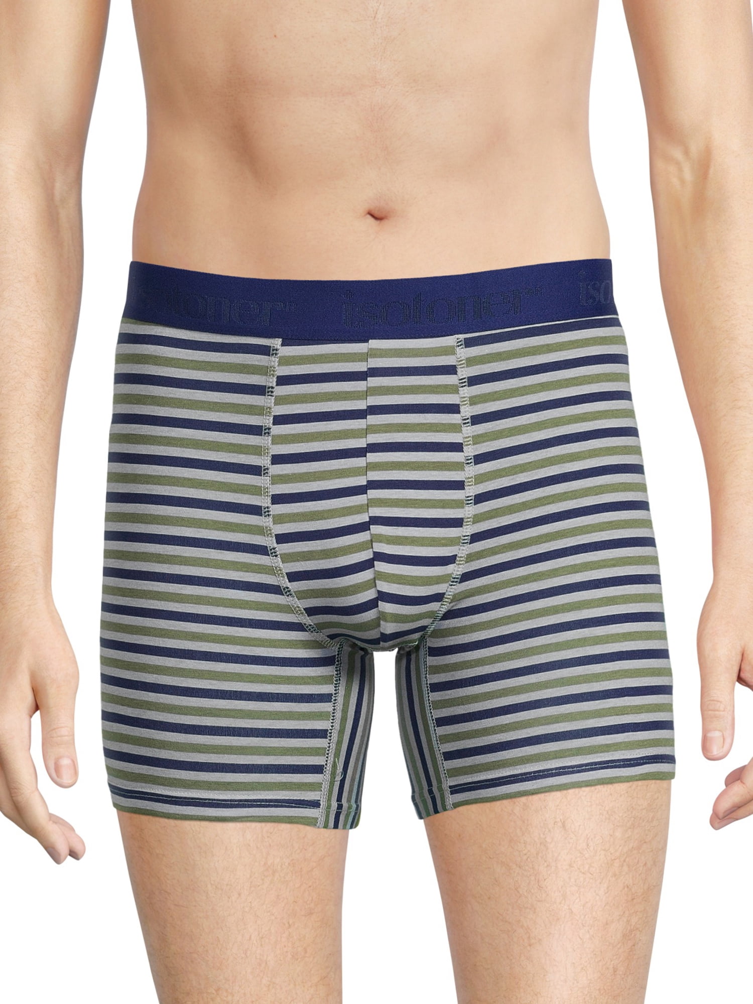 Isotoner Men's Cotton Stretch Boxer Briefs, 3-Pack