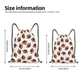 thumbnail image 4 of Drawstring Backpack - brown rugby American football Splash Proof Small Drawstring Gym Bag for Women Men, Cinch Sports String Bag Backpack for Travel Swimming Beach, 4 of 8