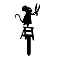 thumbnail image 6 of OIUR Metal Ant Garden Stake Decorative Mouse with Scissors Sign Black Ant Silhouette Sign with Stake for Patio Yard Lawn Art Decoration, 6 of 7