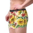 thumbnail image 2 of Pofeuu Sunflower Cornflower Poppy Print Men’s Boxer Briefs, Moisture-Wicking Underwear, Regular,Trunk-Medium, 2 of 5