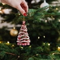 thumbnail image 3 of Rdhnmea 4 Styles Christmas Tree Shaped Ornaments Small Acrylic Candy Cane Lollipop Hanging Pendants Mini Xmas Figurines for Indoors Home Party DIY Gift Decor, 3 of 6