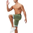 thumbnail image 1 of Pantalones cortos deportivos elásticos de cintura alta para correr y levantar caderas, de nylon, para hombre., 1 of 8