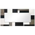 thumbnail image 4 of "Geometric Blocks" Hand Made Solid Paulownia Wood Beveled Leaner Mirror size 80" x 40", 4 of 12