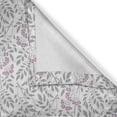 thumbnail image 4 of Ambesonne Spring Valance Pack of 2, Art Deco Sprigs and Berries, 42"X12", Grey and Grey Pink, 4 of 5