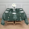 thumbnail image 3 of Dark Green Christmas Tree Pattern Square Tablecloth,Waterproof Square Table Cover,Wipeable Spillproof Washable Table Cover for Home Kitchen Party Decor 42"X42"(107x107cm), 3 of 6