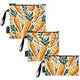 thumbnail image 2 of Haosy 3 Pack Reusable Ziploc Bags BPA Free Healthy Food Storage Bag Leakproof Sandwich Snack Freezer Bags Carrots with Leave and Dots, 2 of 7