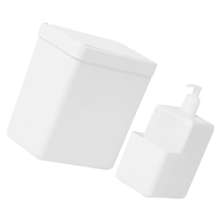 FOMIYES Desktop Trash Can Mini Plastic 1 Set 7.1x6.4x4.3in