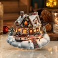 thumbnail image 4 of Acrylic Snow House Christmas Ornament, 3.94 Inch Lighted Hanging Decoration, Winter Cottage Pendant for Holiday Tree and Festive Gift Giving, 4 of 7