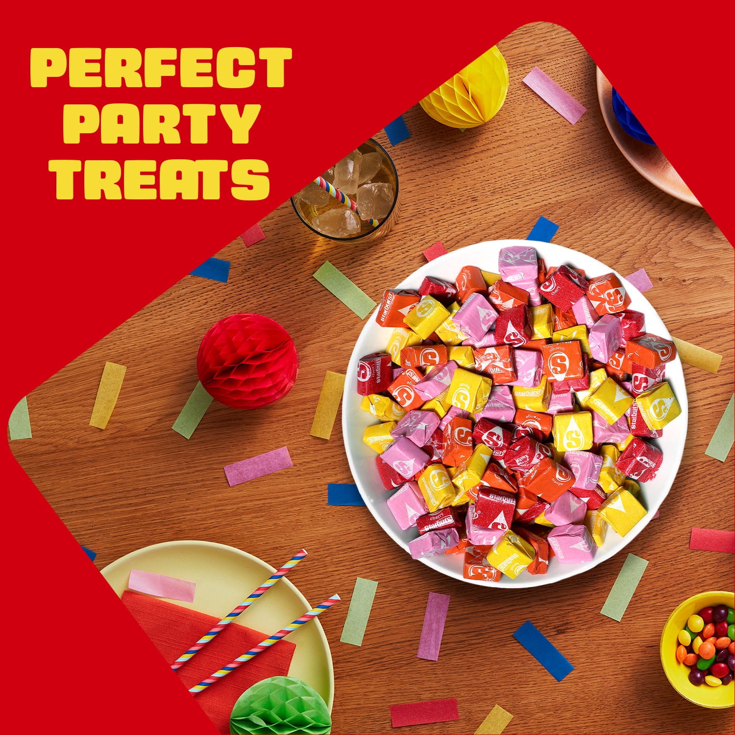 (3 pack) Starburst Original Fruit Chews Chewy Candy, Party Size - 50 oz Resealable Bag