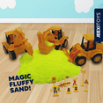 thumbnail image 3 of JEEXI Construction Playset with Magical Fluffy Sand - 15pcs Set, Engineering Toddler Truck Toys for 3 4 5 6 Years Old Boys, Pull Back Tractors Vehicle Cars for Christmas Birthday Gifts, 3 of 6