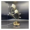 thumbnail image 2 of Lámpara de mesa de cristal cromado Lámpara de mesa de cristal de flor Lámpara de mostrador de sala de estar vintage Pantalla de vidrio de dormitorio 3 colores Lámparas de mesa regulables, 2 of 8