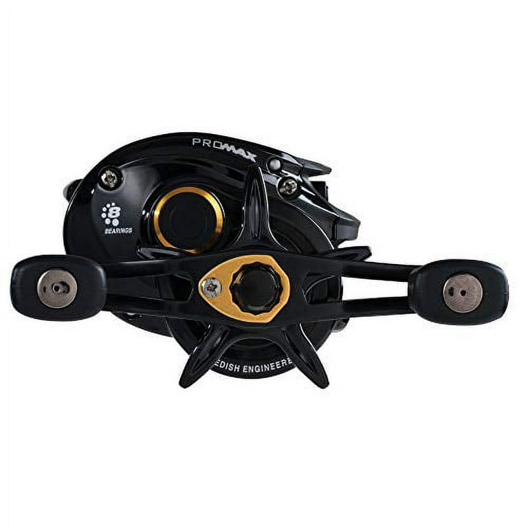 Abu Garcia PMAX3-L Pro Max Low-Profile Baitcast Fishing Reel, Left  Hand,Gold,Black 