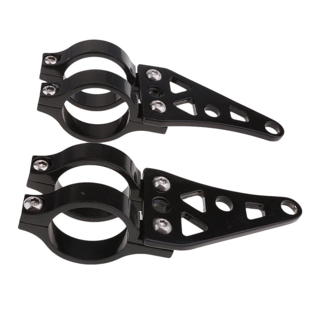 Motocicleta Negro 39mm Señal de Abrazaderas Montaje Soporte Horquilla Oreja para Chopper -Rennfahrer DYNWAVEMX Soporte de montaje de faro de horquilla