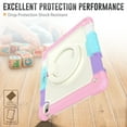 thumbnail image 4 of for iPad Air 13 inch Case (2026 M4/2025 M3/2024 M2), 360 Rotating Shockproof Cover with Stand, Handle, Shoulder Strap, Rainbow Pink, 4 of 7