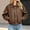 Coffee, variant on Womens Faux Leather Jacket Long Sleeve Zip Front Coat with Pockets Casual Slim Fit Soft Outerwear Top for Daily Wear Warm Chic Winter Look