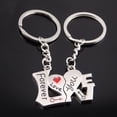 thumbnail image 1 of Dvkptbk The Ring Heart Key Couple Key Chain Keyring Keyfob Lover Gift Valentine's Day Climbing Goods, 1 of 6