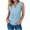 *Light Blue, variant on VBVC Women's Cotton Linen Sleeveless Blouse , Ladies' Half Button Pleated Tank Top , Casual V Neck Summer Shirt For Women, *Light Blue , Large