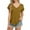 Yellow, variant on Women's Pocket V-Neck Tee - Summer Basic Casual T-Shirt, Loose Fit Comfortable Solid Color Top | Yubnlvae (Beige | L)
