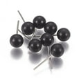 thumbnail image 1 of ABS Plastic Craft Doll Eyes for Needle Felting Dolls Amigurumi dolls Polymer Clay Projects with Stainless Steel Pins Black 15x5mm Pin: 0.6mm, 1 of 2