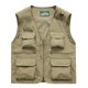thumbnail image 1 of V Cuello Tanque, Chaqueta de Trabajo sin Mangas Sólida con Cremallera Y Bolsillos Múltiples, Abrigo de Lana de Moda para Hombres, 1 of 3