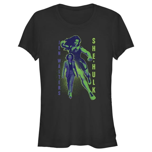 Junior's She-Hulk: Attorney at Law Brains and Muscles  Graphic Tee Black 2X Large