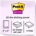 thumbnail image 6 of Post-it Super Sticky Notes, 4 x 6, Rio de Janeiro Collection, Lined, 4 Pads/Pack, 6 of 8