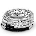 thumbnail image 1 of Women High Polished Stainless Steel Bangle with AAA Grade CZ in Clear - 59 in., 1 of 1
