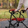thumbnail image 4 of POLERO Easy to Clean Rollator Seat Cover for Outdoors, Polyester Adjustable Adjustable Backrest Covers Rollator Walker Seat & Backrest Cover Set, Christmas Candy Cane, 4 of 10