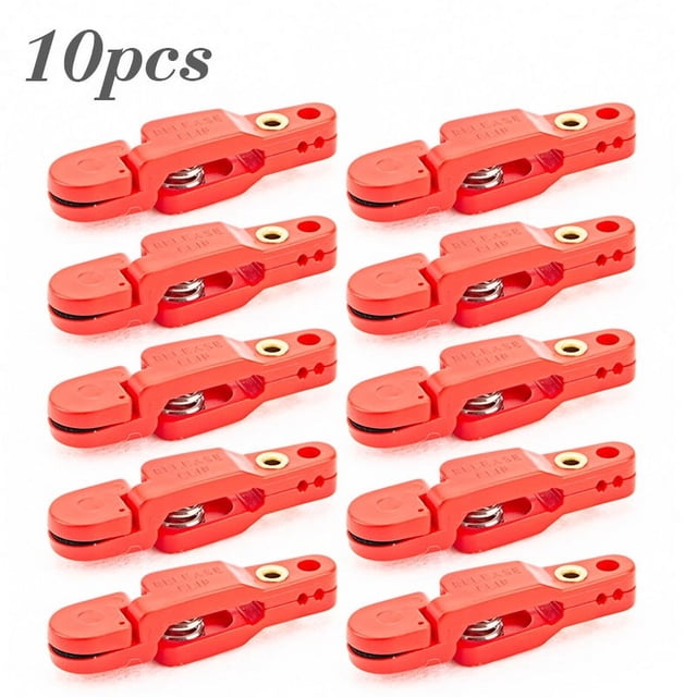 10Pcs Offshore Fishing Adjustable Planer Board Release Clips Trolling Line Clamp Tension Downrigger Release Clips For Offshore