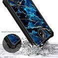 thumbnail image 3 of Nagebee Phone Case Compatible for Nokia C100 with Tempered Glass Screen Protector, Full-Body Protective Shockproof Rugged Bumper Cover Impact Resist Durable Phone Case (Sapphire), 3 of 6
