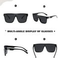 thumbnail image 3 of Oversized Sunglasses, Rimless Mirrored Sun Glasses with Reflective One-Piece Lens, 3 of 6