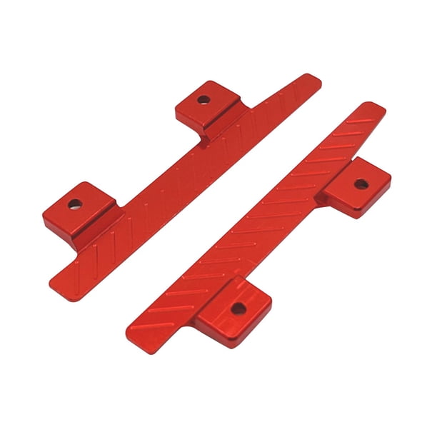 Pedales laterales de aluminio para coche RC, resistentes y estribos para estribos. Rojo