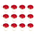thumbnail image 3 of 12 piezas de servilletas con forma roja, hebilla de toalla, anillo de servilleta, decoración de mesa de hotel para el día de la boda, servilleta de metal dorada, 3 of 5
