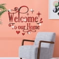 thumbnail image 3 of Welcome Sign Mirror Wall Stickers Letter Mirror Decals DIY Plastic Mirror Tiles Welcome to Our Home Self-Adhesive Mirror Wall Decors Sticker for Living Room Bedroom Home Wall Decoration Golden, 3 of 9