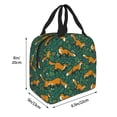 thumbnail image 3 of Lsque Green Plants with Fox Pattern Lunch Bag Women/Men Insulated Lunch Box,Small Leakproof Cooler Food Lunch Containers Reusable High Capacity Lunch Tote Bags, 3 of 6