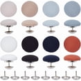 thumbnail image 1 of 32 juegos de botones de gorra de béisbol de 8 colores, 0,75 pulgadas, de repuesto, recubiertos de tela, para reparar gorras, jeans, blusas y costura., 1 of 9