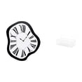 thumbnail image 1 of Reloj de pared con números , cesta de almacenamiento, organizador colgante de alambre, silencioso, acrílico, arte en hierro, decoración adecuad, 1 of 8