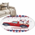 thumbnail image 2 of Independence Day Washable Round Area Rug 3.3 ft, Trcuk Load Gonmes, Soft Non Slip Rugs Stain Repellent Indoor Felt Carpet for Living Dining Room Bedroom Home Office, 2 of 9