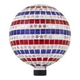 thumbnail image 3 of Alpine Corporation 10" Glass Mosaic Patriotic Gazing Ball, Multicolor, 3 of 12